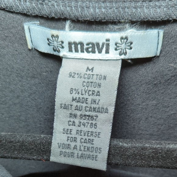 Mavi Elegant Black Sleeveless Tank Top with Front Zipper Detail Women's Size M - Picture 2 of 5